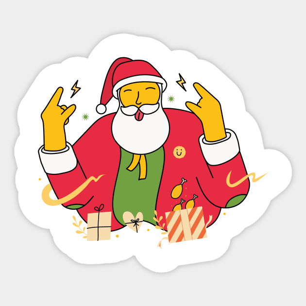 Santa Claus Metal Sticker by nyctophilia